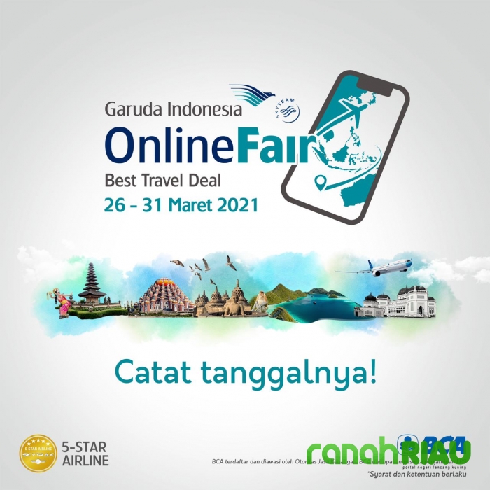 Garuda Indonesia Online Travel Fair kembali digelar, ada diskon tiket hingga 85 Persen Lohh....